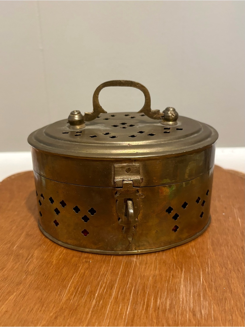 Vintage Brass Cricket Box